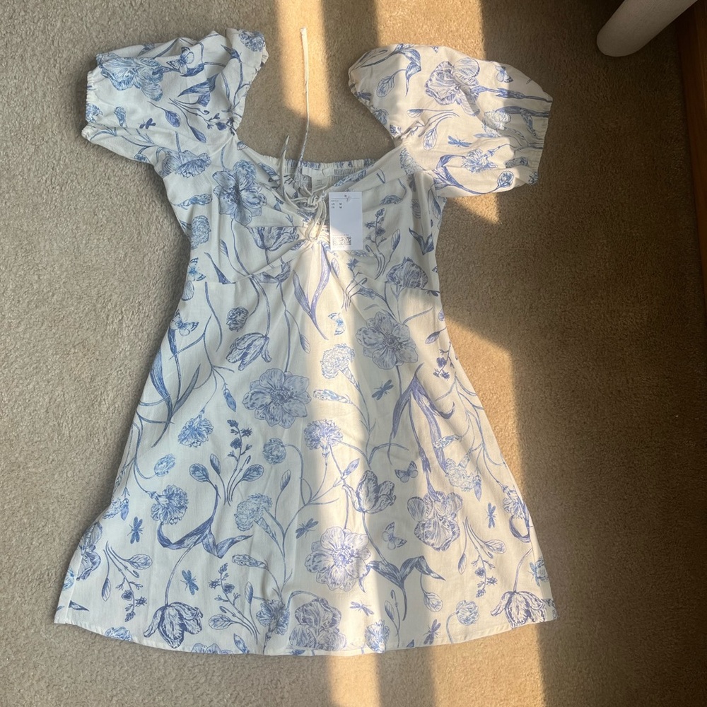 H&M Blue Floral Dress